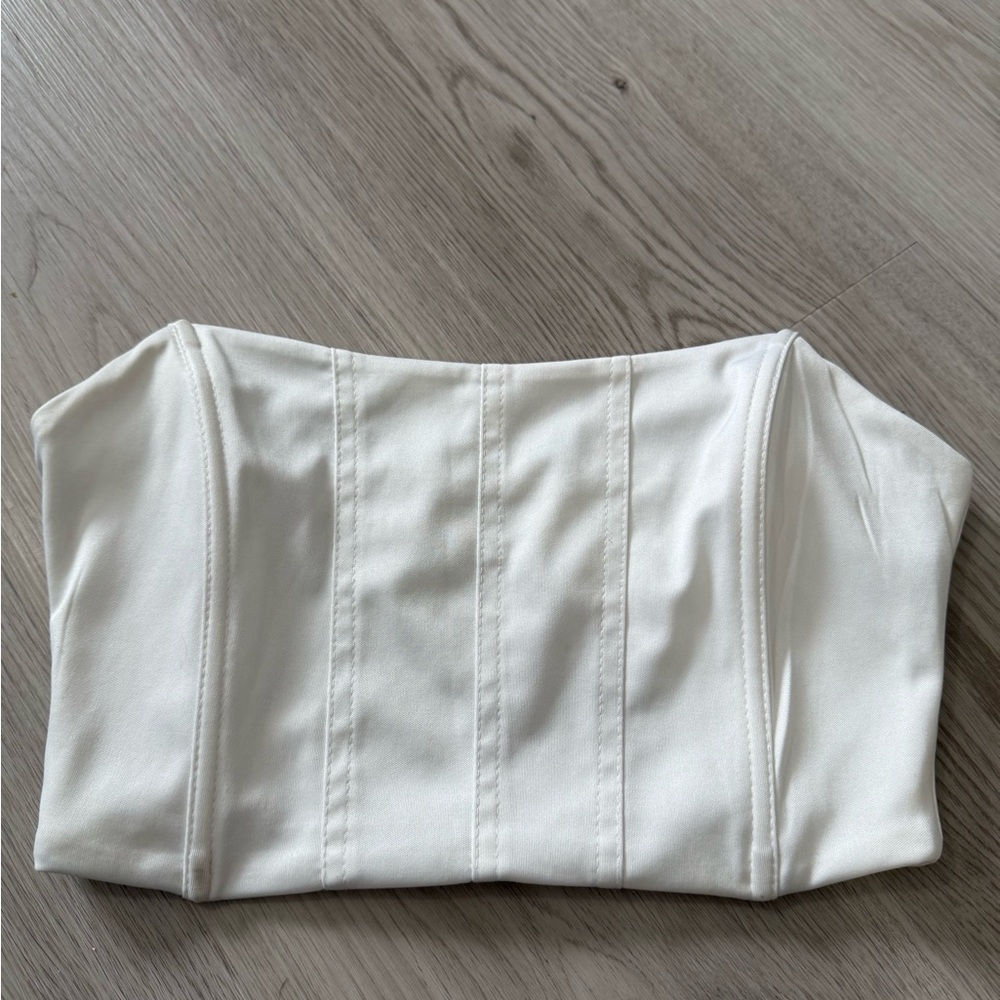 SHEIN Cream Strapless Top